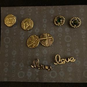 Lot of 4 metal post earrings